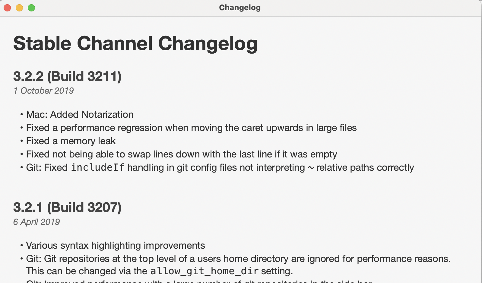 changelog